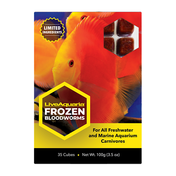 LiveAquaria® Frozen Bloodworms - 3.5 oz Cubes