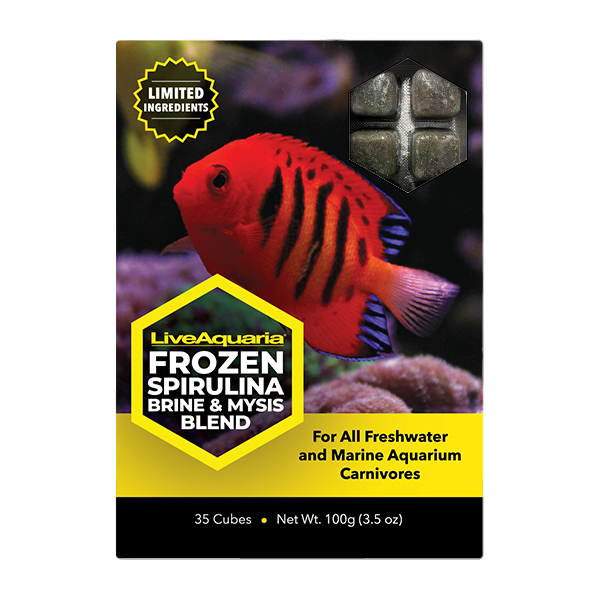 LiveAquaria® Frozen Spirulina Brine & Mysis Blend - 3.5 oz Cubes